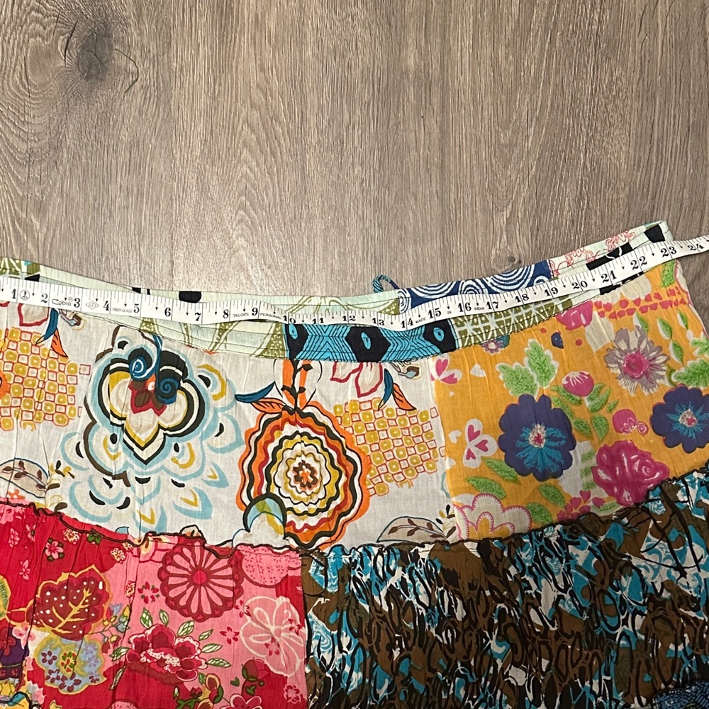 Bay Studio Multicolor Patchwork A-Line Skirt - image 7